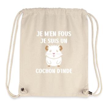Humour cochon d'ine - Sac à cordon recyclé Stanley/Stella - blanc naturel - Devant
