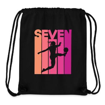 Female Soccer Player 7th Birthday - Stanley/Stella Recycled Gym Bag - black - Front