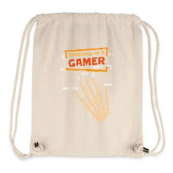 Anatomie Eines Spielers Skelett Hand Lustige Männer Jungen - Stanley/Stella recycelter Gym Bag - Naturweiß - Vorne