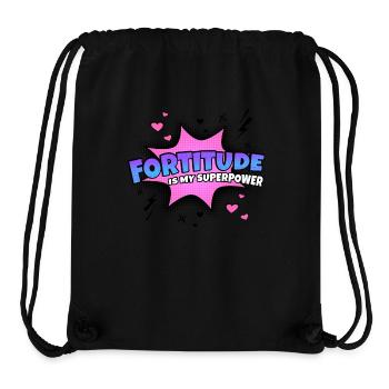 Tapferkeit Ist Meine Superkraft Eigenschaft - Stanley/Stella recycelter Gym Bag - Schwarz - Vorne