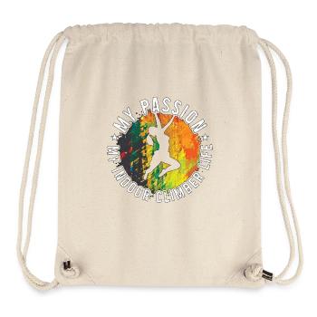 Indoor Climbing My Passion My Indoor Bouldering - Stanley/Stella recycelter Gym Bag - Naturweiß - Vorne