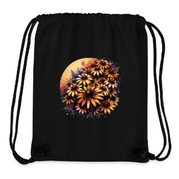 Susannen aux yeux noirs dessinés - Sac à cordon recyclé Stanley/Stella - noir - Devant