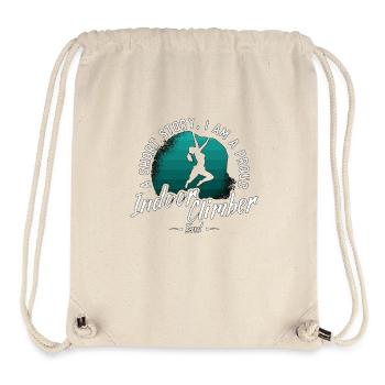 Escalade en salle Une petite histoire Je suis un fier grimpeur - Sac à cordon recyclé Stanley/Stella - blanc naturel - Devant