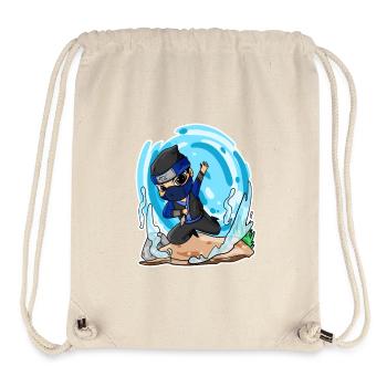 Ninja Motif - Sac à cordon recyclé Stanley/Stella - blanc naturel - Devant