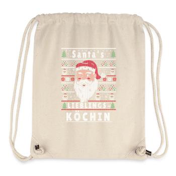 Noël moche LE CUISINIER AMATEUR PRÉFÉRÉ DU PÈRE NOËL - Sac à cordon recyclé Stanley/Stella - blanc naturel - Devant