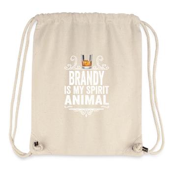 Brandy Is My Spirit Animal T-Shirt Lustiges Trinken - Stanley/Stella recycelter Gym Bag - Naturweiß - Vorne