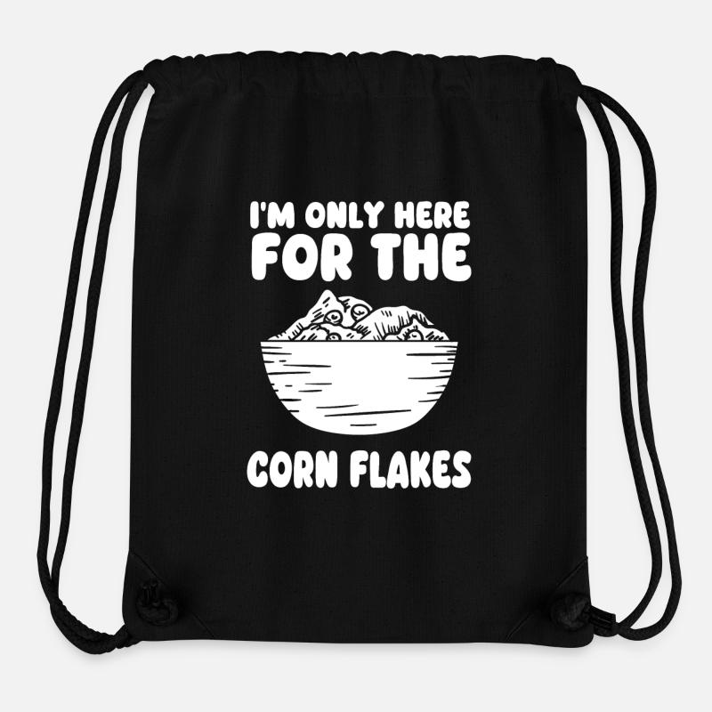 T-shirt pour les amateurs de cornflakes - Sac à cordon recyclé Stanley/Stella - noir