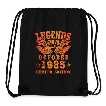 Legends were born in October 1985 Birthday - Stanley/Stella Recycled Gym Bag - black - Front