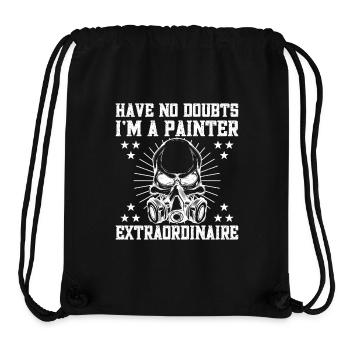 Peintre en bâtiment hilarant conçoit des cadeaux uniques - Sac à cordon recyclé Stanley/Stella - noir - Devant