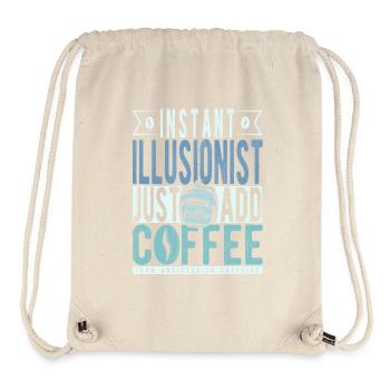 Illusionniste instantané Il suffit d’ajouter du café - Sac à cordon recyclé Stanley/Stella - blanc naturel - Devant