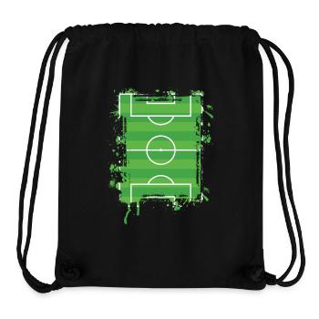 Joueurs de football - Sac à cordon recyclé Stanley/Stella - noir - Devant
