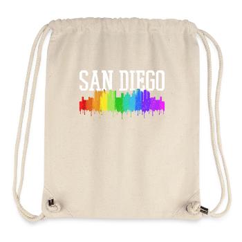 San Diego Kalifornien Vintage Souvenir - Stanley/Stella recycelter Gym Bag - Naturweiß - Vorne