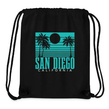 San Diego Kalifornien Vintage Souvenir - Stanley/Stella recycelter Gym Bag - Schwarz - Vorne