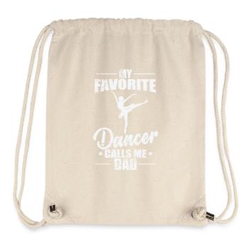 Ballet: My favorite Dancer calls me Dad - Stanley/Stella recycelter Gym Bag - Naturweiß - Vorne