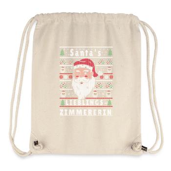 Ugly Christmas SANTA'S FAVORITE ROOMMATE - Stanley/Stella Recycled Gym Bag - natural - Front