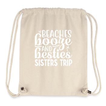Plages, boissons alcoolisées et voyages des meilleures amies - Sac à cordon recyclé Stanley/Stella - blanc naturel - Devant