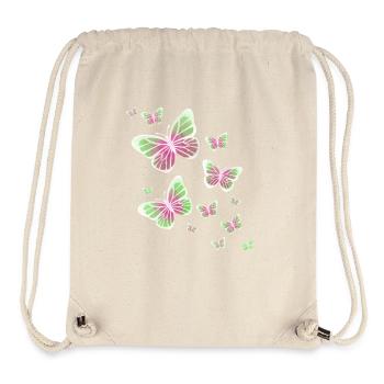 Papillon, Papillon, Animal, Coloré, Couleur - Sac à cordon recyclé Stanley/Stella - blanc naturel - Devant