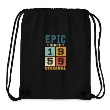 1959 Anniversaire Épique depuis - Sac à cordon recyclé Stanley/Stella - noir - Devant