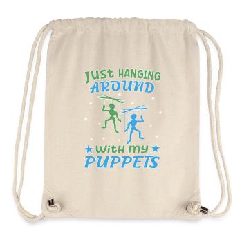 Puppenspieler mit Puppen Marionette Bauchredner - Stanley/Stella recycelter Gym Bag - Naturweiß - Vorne