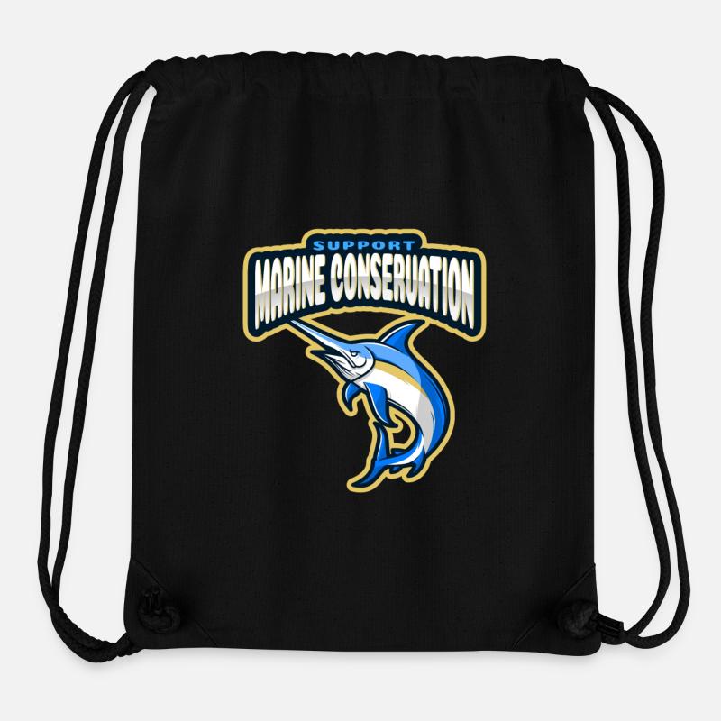 Marine Conservation - Stanley/Stella Recycled Gym Bag - black