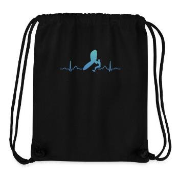 Flügel Surfer Wingsurfing Retro Folie Flügel - Stanley/Stella recycelter Gym Bag - Schwarz - Vorne