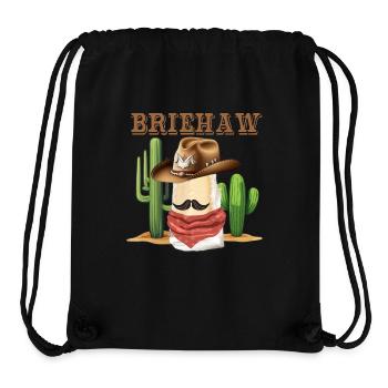 Brie Cheese Cowboy Briehaw Yeehaw Cowgirls Drôles - Sac à cordon recyclé Stanley/Stella - noir - Devant