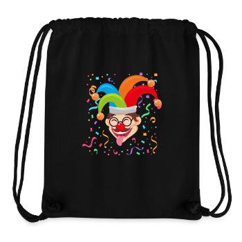 Clown, Carnival, Carnival, Carnival Costume, Parade, Celebration, Jester, - Stanley/Stella Recycled Gym Bag - black - Front