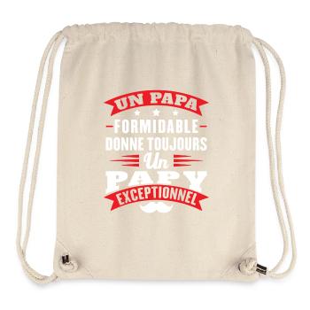 Toller Papa gibt Opa immer Außergewöhnliches - Stanley/Stella recycelter Gym Bag - Naturweiß - Vorne