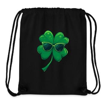 Kleeblatt Shamrock Sonnenbrille Saint Patricks day - Stanley/Stella recycelter Gym Bag - Schwarz - Vorne
