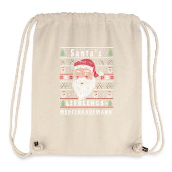 Noël moche L’ATTACHÉ DE PRESSE PRÉFÉRÉ DU PÈRE NOËL - Sac à cordon recyclé Stanley/Stella - blanc naturel - Devant