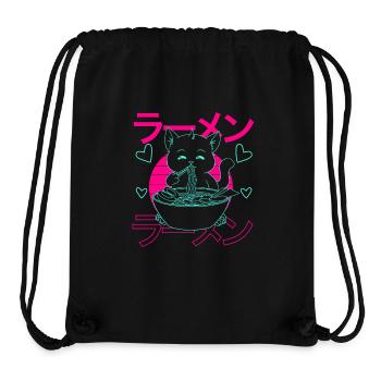Aesthetic Anime Ramen Cat Retro Japanese - Stanley/Stella Recycled Gym Bag - black - Front