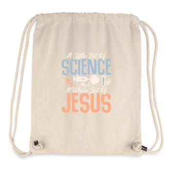 A Little Bit Of Science And A Whole Lot Of Jesus I - Stanley/Stella recycelter Gym Bag - Naturweiß - Vorne