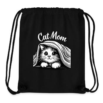 Katze Kätzchen Katzenmama Katzenliebe niedlich - Stanley/Stella recycelter Gym Bag - Schwarz - Vorne