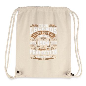 Legenden Geboren 1984 - Stanley/Stella recycelter Gym Bag - Naturweiß - Vorne
