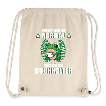 Lustiges Buchhalter Spruch Frosch Kaffee - Stanley/Stella recycelter Gym Bag - Naturweiß - Vorne