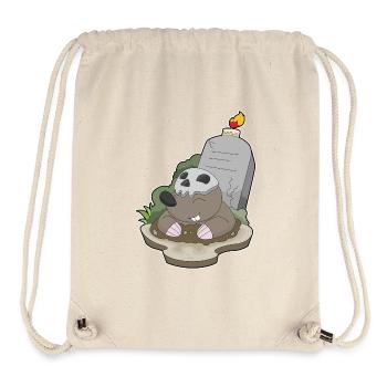 Maulwurf Halloween Grabstein Kerze - Stanley/Stella recycelter Gym Bag - Naturweiß - Vorne