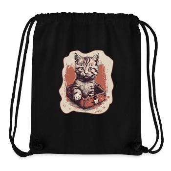 Herz und Katze in einer Box - Stanley/Stella recycelter Gym Bag - Schwarz - Vorne