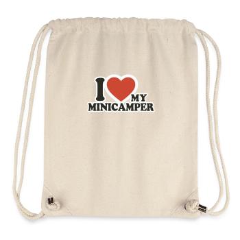 Minicamper Love Camping-Camper Microcamper - Stanley/Stella recycelter Gym Bag - Naturweiß - Vorne