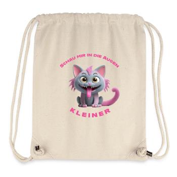 Regarde-moi dans les yeux petit - Sac à cordon recyclé Stanley/Stella - blanc naturel - Devant
