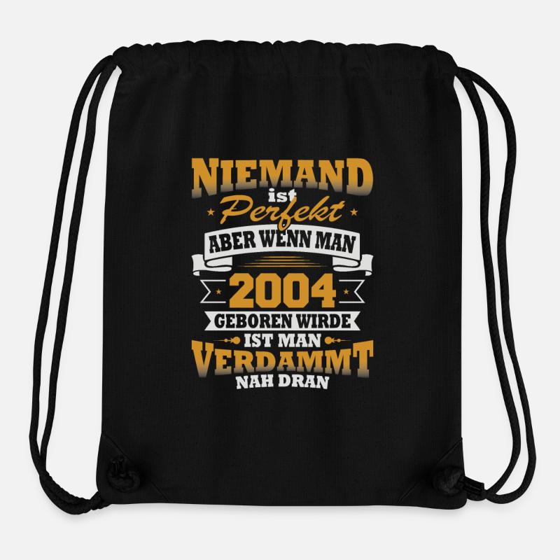 2004 Birth Year Birthday Gift Born Retro - Stanley/Stella Recycled Gym Bag - black