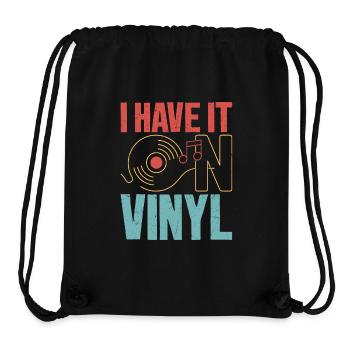 Je l’ai sur vinyle disque Vintage Fan - Sac à cordon recyclé Stanley/Stella - noir - Devant