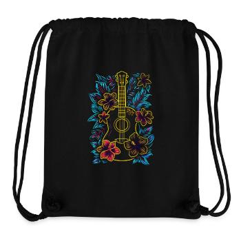 Hawaii Musik Retro Look - Stanley/Stella recycelter Gym Bag - Schwarz - Vorne