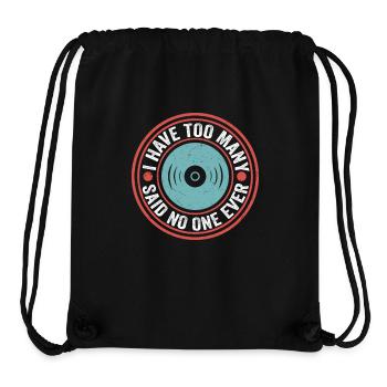 J’ai trop de disques vinyles qui ont dit que personne n’avait jamais été - Sac à cordon recyclé Stanley/Stella - noir - Devant