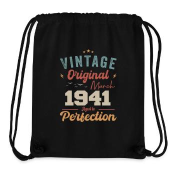March 1941 Vintage Born Vintage Birthday - Stanley/Stella Recycled Gym Bag - black - Front