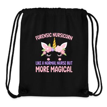 Nursicorn médico-légale comme une infirmière médico-légale normale - Sac à cordon recyclé Stanley/Stella - noir - Devant