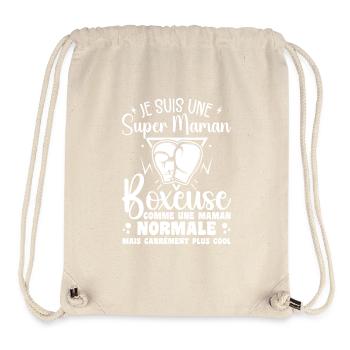 Boxing mom like normal but cooler mom - Stanley/Stella Recycled Gym Bag - natural - Front
