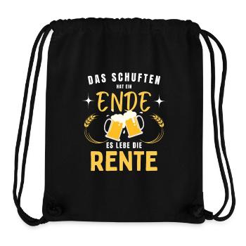 Rente Ruhestand Bier Rentner Schuften lustig Party - Stanley/Stella recycelter Gym Bag - Schwarz - Vorne