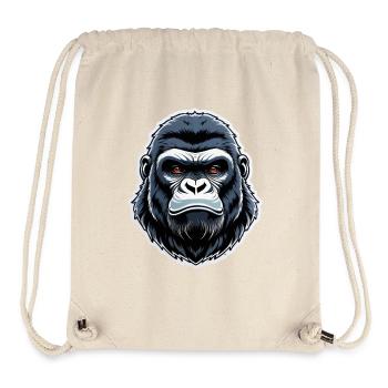 Gorilla with Gold Chain - Stanley/Stella Recycled Gym Bag - natural - Front