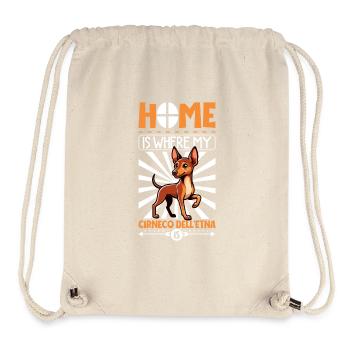 Zuhause - Cirneco dell'Etna - Stanley/Stella recycelter Gym Bag - Naturweiß - Vorne