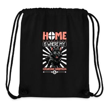 Zuhause - Kroatischer Schäferhund - Stanley/Stella recycelter Gym Bag - Schwarz - Vorne